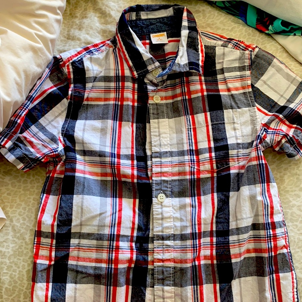 Gymboree boys size 5 plaid shirt